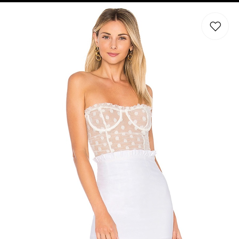 Majorelle Wyn Bodysuit in White XS